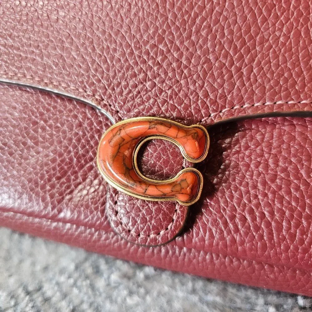 Coach Long Tabby Envelope Wallet with Marbled Acrylic 
